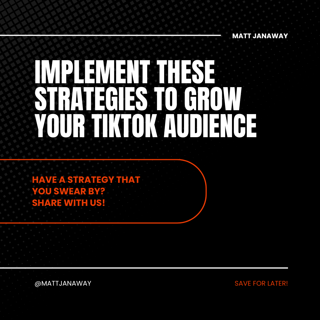 Conclusion slide encouraging the implementation of TikTok engagement strategies to grow audience reach.